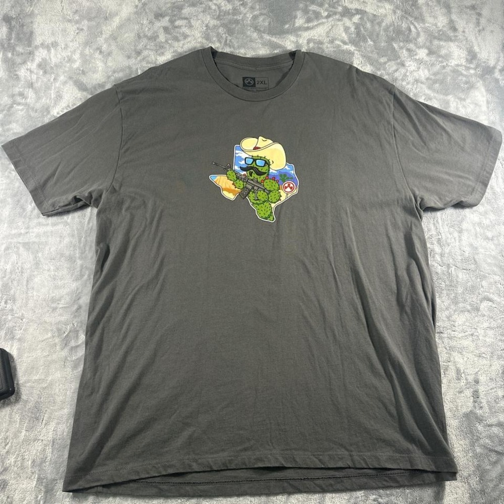 Grey and green T-shirt